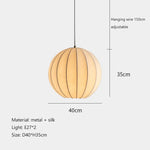 Silk Pendant Lights: Nordic Minimalist LED Chandelier for Dining Room, Bedroom, Bar