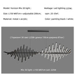 Modern Luxury LED Chandelier Adjustable Pendant Light Black/White Metal