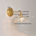 Clear Glass LED Wall Light with Pull Chain Switch
