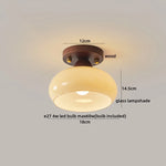 Walnut Copper LED Ceiling Light Modern Home Lighting Luminaria