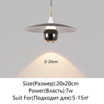 Saucer LED Pendant Lamp for Home Decor and Dining, Designer UFO Light