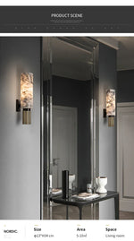 Copper Alabaster Wall Lamp: Post-Modern High-End Bedroom Lighting