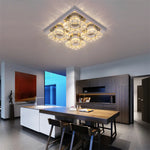 Crystal LED Ceiling Chandelier: Elegant 3-Side Nordic Indoor Light for Living Room