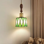 Tiffany Style Colorful Glass LED Pendant Light for Bar Loft Cafe Bedroom