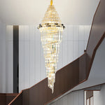 Modern Crystal Duplex Villa Chandelier for Luxury Living Room