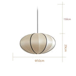 Danish Fabric Pendant Lamp Vintage Chandelier E27 Bulb