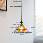 Walnut Wood Resin LED Pendant Lamp Adjustable for Modern Nordic Living Room