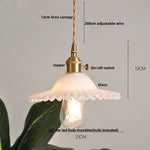 Yellow Glass Wire LED Pendant Light Modern Home Decor Nordic Hanging Lamp
