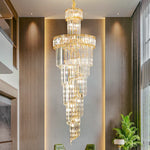 Crystal Spiral Chandelier Duplex for Modern Spaces