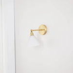 Clear Glass LED Wall Lights Pull Chain Switch Modern Bedside Lamp