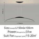 LED Ceiling Pendant Lamp: Minimalist Chandelier, Height Adjustable, Home Decor Solution