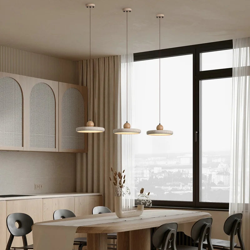 Natural Travertine Kitchen Pendant Light Fixture