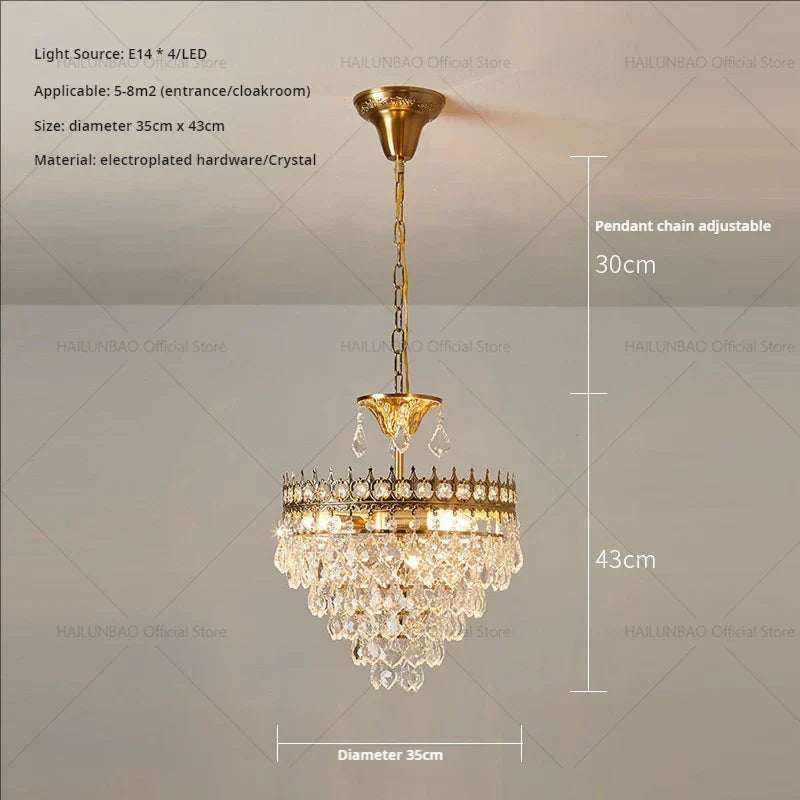 Crystal Chandelier: Modern Luxury Lighting for Dining, Bedroom, and Living Room
