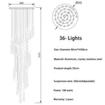 LED Crystal Chandelier for Home Decor & Lighting - Modern & Elegant Ceiling Light