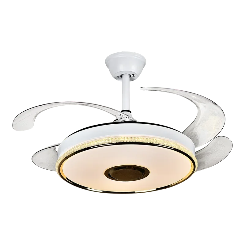 90 Modern Ceiling Fan with Bluetooth Speaker, LED Light, and Remote Control