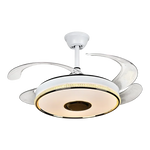 90 Modern Ceiling Fan with Bluetooth Speaker, LED Light, and Remote Control