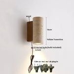 Yellow Travertine COB LED Wall Light for Nordic Living Space
