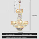 Crystal Chandelier: Postmodern Multi-layer Luxury for Living Room, Hotel Lobby, and Villa