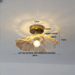 White Glass LED Ceiling Lamp Modern Living Room Bedroom Light