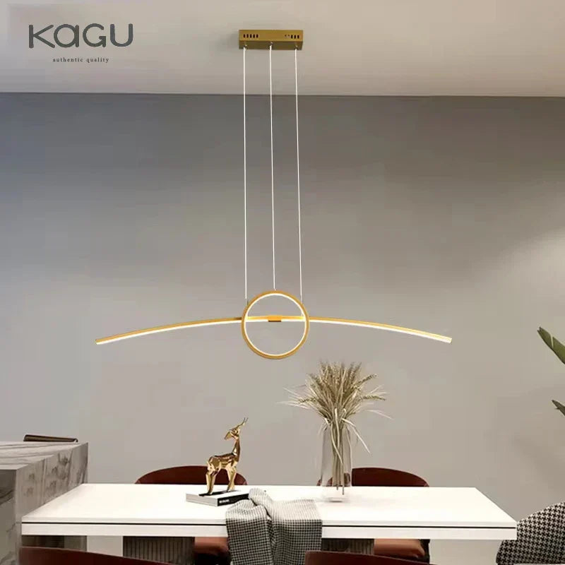 LED Ceiling Chandelier: Modern Minimalist Kitchen Dining Table Lighting