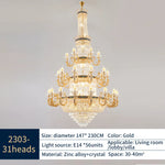 Crystal Dining Room Chandelier - Elegant Zinc Alloy Candle Lamp