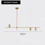 Modern Golden Metal LED Chandelier for Kitchen Dining Room Lighting