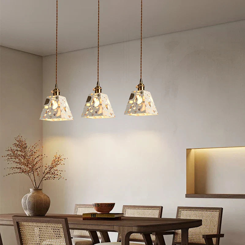 Terrazzo LED Pendant Lights - Modern Living Room Bedroom Lighting Solution