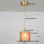 Afralia™ Crystal Glass LED Pendant: Tiffany Style Hanging Light for Living Room