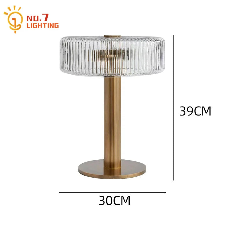 Glass Table Lamp LED G4 Luxury Minimalist Modern Light Fixtures for Home Decor