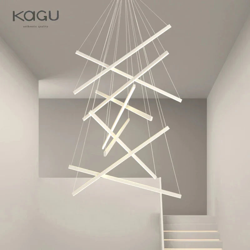 LED Chandelier: Modern Luster Lighting for Stair Hall Bedroom Room Duplex Building