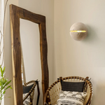 Yellow Travertine LED Wall Sconce for Bedroom Staircase Living Room - Nordic Modern Commercial-grade Mirror Light