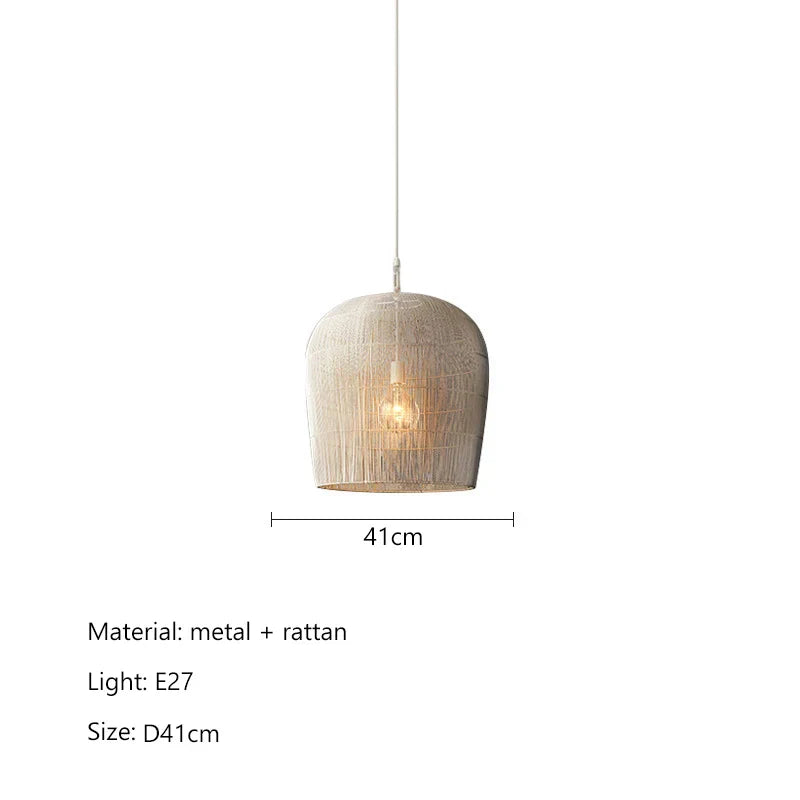 Rattan LED Pendant Lights for Dining Room, Bar, and Bedroom