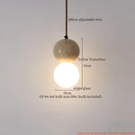 Yellow Travertine LED Pendant Lighting for Living Room Decor