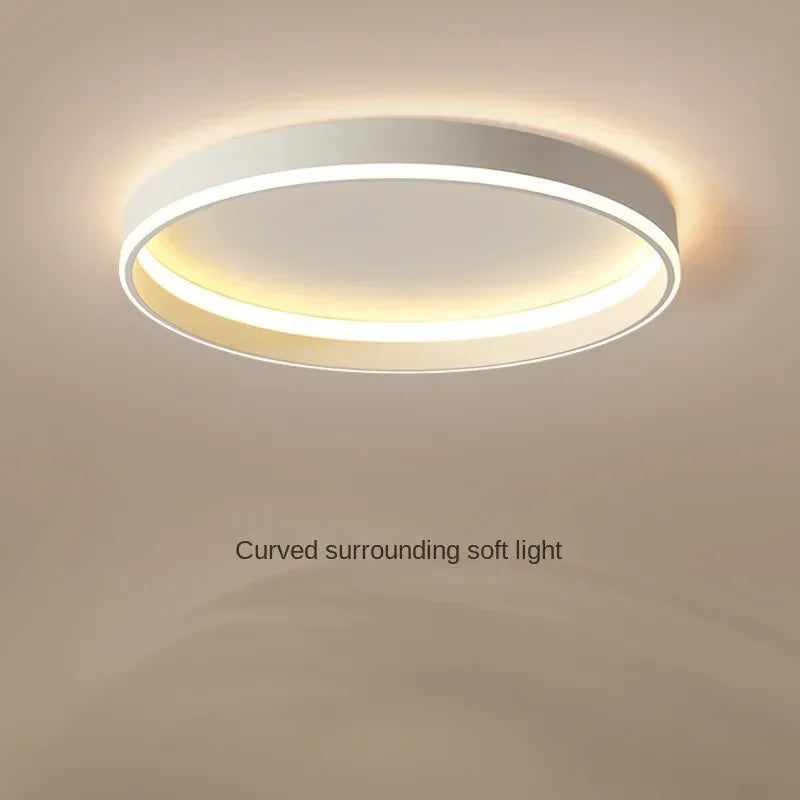 Minimalist Round LED Ceiling Light for Bedroom Loft Balcony - Dimmable Indoor Lighting
