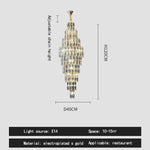 Crystal Loft Pendant Light: Sleek Spiral Staircase Chandelier