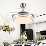 42" Retractable LED Ceiling Fan, Remote Control, Modern Design