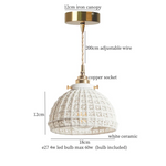 French Minimalism Ceramic LED Pendant Light for Home Decor