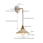 Afralia™ Adjustable LED Wall Sconce Lamp Stripe Ceramic Copper Mirror Bedside