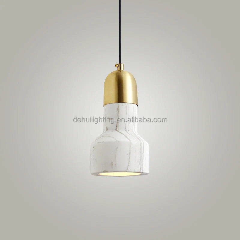 Nordic Marble Pendant Lights for Modern Minimalist Bedroom and Restaurant
