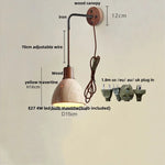 Yellow Travertine LED Wall Sconce with Pull Chain Switch