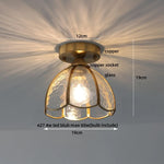 Amber Glass LED Ceiling Lights Modern Nordic Kitchen Living Room Lighting