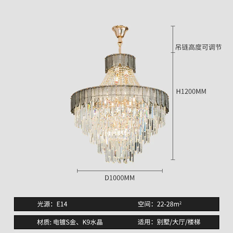 Shell Art Color Chandelier Luxury Lighting for Living & Dining Rooms