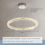 Crystal Chandelier Ring - Elegant Light Luxury for Living Room, Dining Room & Bedroom