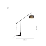 Modern Black Floor Lamp for Living Room & Bedroom Lighting