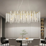 Crystal Metal Chandelier: Elegant Luxury Hanging Lamp for Home Hotel Decor