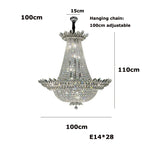 K9 Crystal Gold Ceiling Chandelier - Trendy Chrome Lighting