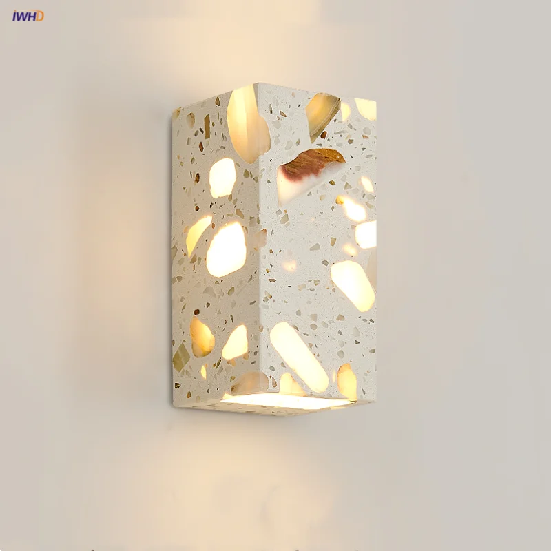 Terrazzo Stone LED Wall Lights for Modern Nordic Interior