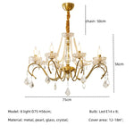 Crystal LED Chandelier Living Room Luxury Lighting E14 Pendant Lamparas