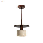 Yellow Travertine Stone LED Pendant Light for Dining Room Restaurant.