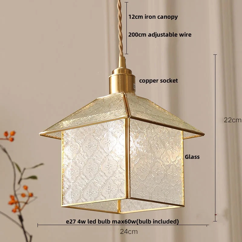 Afralia™ Glass LED Pendant Lamp Adjustable Loft Kitchen Light Fixture
